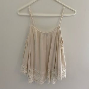 American eagle off the shoulder white top